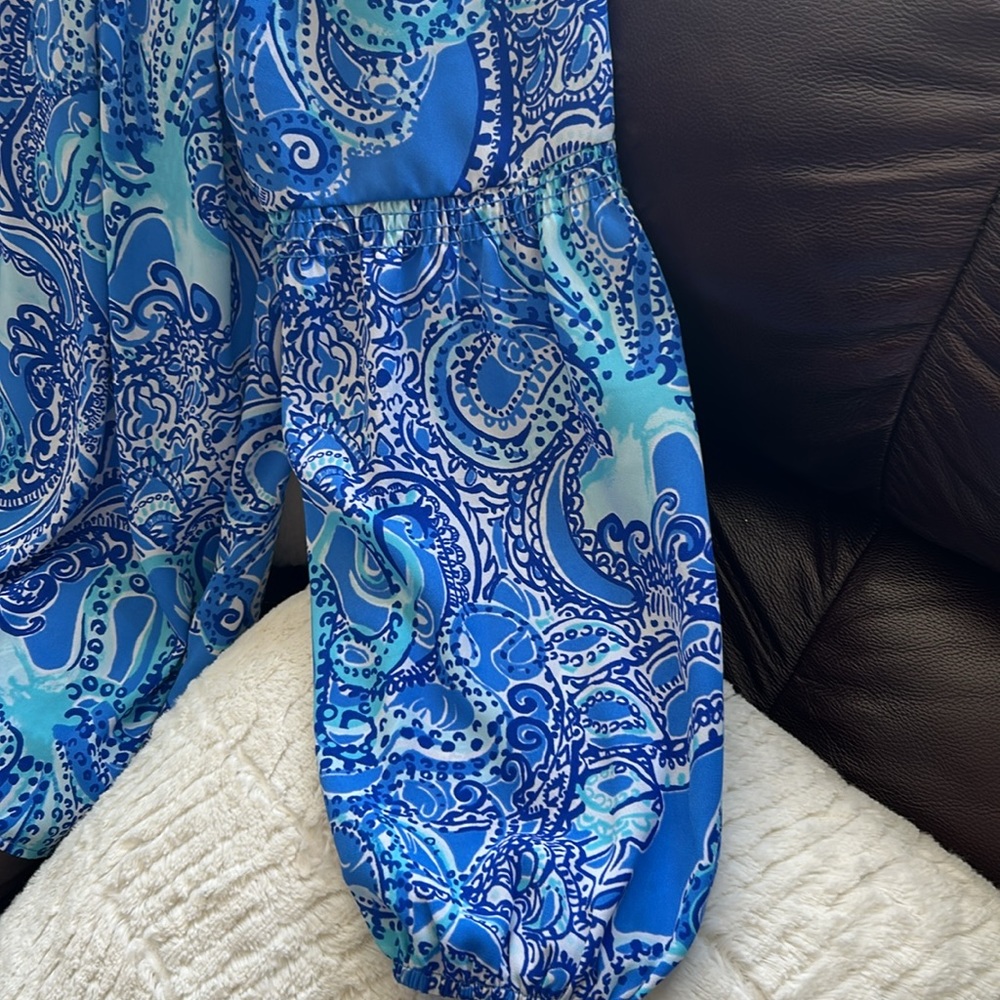 Lilly Pulitzer Women’s Long Sleeve blouse Blue & White-Size Small- Worn Once - Picture 8 of 8